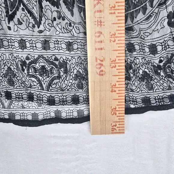 Speed Control New York Women Dress Medium 1970's  Black Paisley Boho Kaftan - Picture 11 of 11